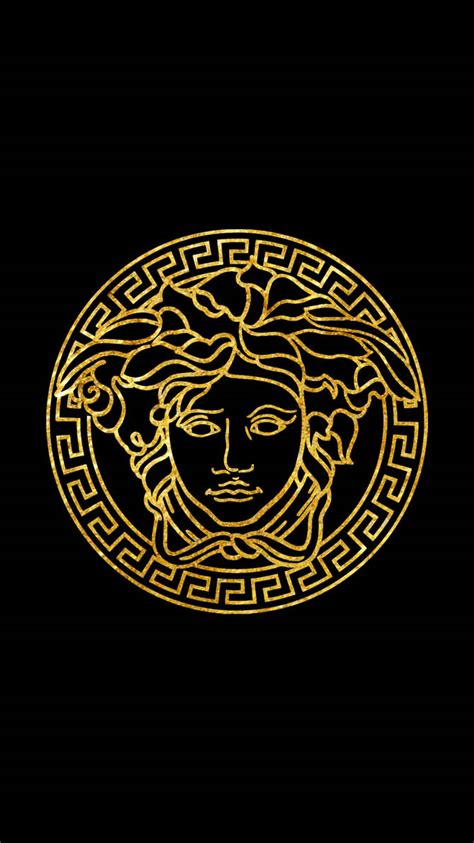 versace logo black and white.